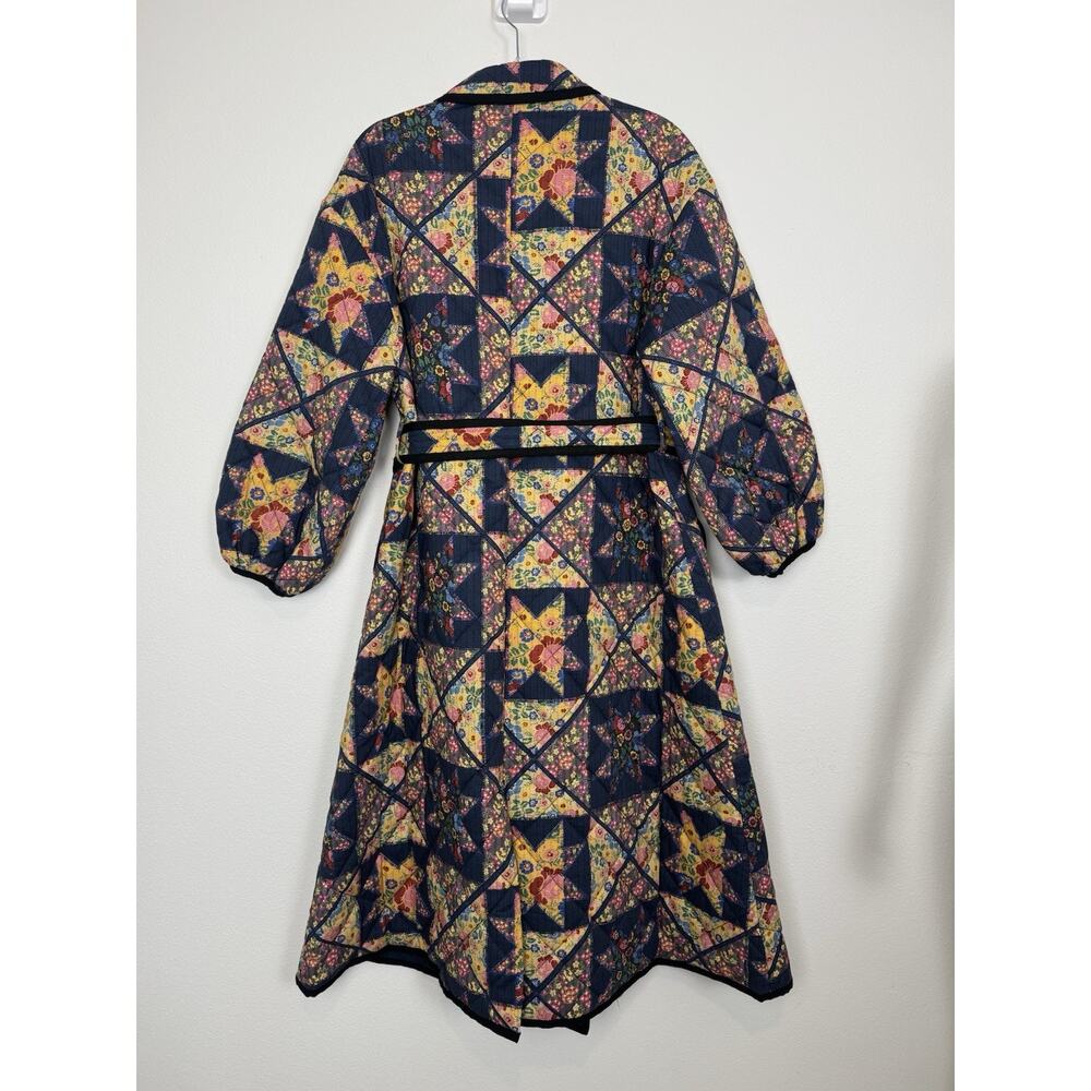 Hunter Bell Patchwork Coat Women’s Small Wales Hightower Boho Chic Retired Rare - Picture 8 of 16